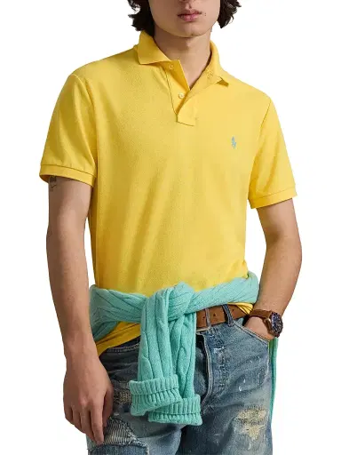 Polo Ralph Lauren Men's Custom-Slim-Fit Mesh Polo Shirt | Thumbnail 3 Polo Ralph Lauren Men's Custom-Slim-Fit Mesh Polo Shirt | Thumbnail 3