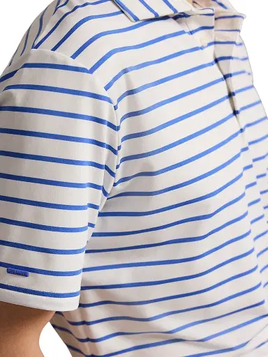 RLX Ralph Lauren Men's Lightweight Airflow Knit Polo Shirt - Maidstone Blue Ceramic White | Thumbnail 5 RLX Ralph Lauren Men's Lightweight Airflow Knit Polo Shirt - Maidstone Blue Ceramic White | Thumbnail 5