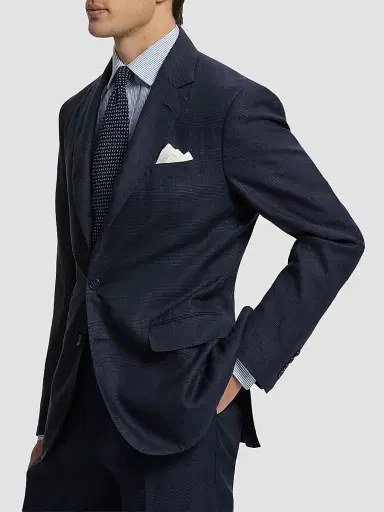 Ralph Lauren Purple Label Men's Kent Hand-Tailored Plaid Suit Jacket | Thumbnail 4 Ralph Lauren Purple Label Men's Kent Hand-Tailored Plaid Suit Jacket | Thumbnail 4