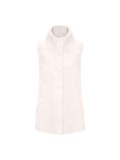 Gorski Women's Reversible Textured Shearling Lamb Vest - Cream - Size Small | Thumbnail 1 Gorski Women's Reversible Textured Shearling Lamb Vest - Cream - Size Small | Thumbnail 1