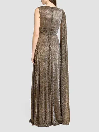 Talbot Runhof Women's Metallic Voile Gown | Thumbnail 3 Talbot Runhof Women's Metallic Voile Gown | Thumbnail 3