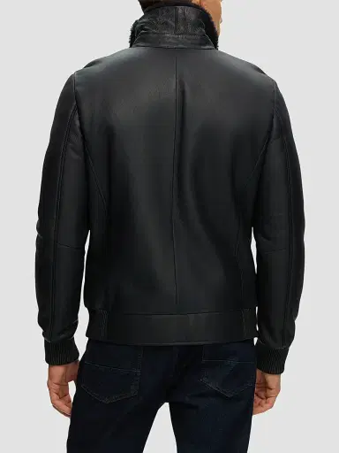 Gorski Men's Merino Shearling Lamb Jacket - Dark Blue | Thumbnail 5 Gorski Men's Merino Shearling Lamb Jacket - Dark Blue | Thumbnail 5