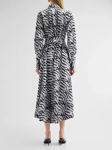 Elisamama Women's Isla Printed Tie-Waist Midi Dress | Thumbnail 3 Elisamama Women's Isla Printed Tie-Waist Midi Dress | Thumbnail 3