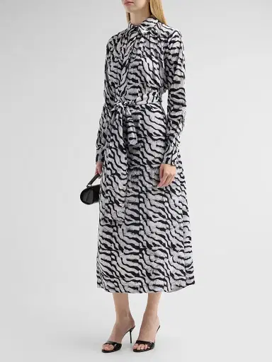 Elisamama Women's Isla Printed Tie-Waist Midi Dress | Thumbnail 4 Elisamama Women's Isla Printed Tie-Waist Midi Dress | Thumbnail 4