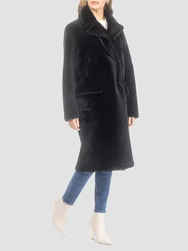 Gorski Women's Merino Shearling Lamb Short Coat - Black - Size Large | Thumbnail 2 Gorski Women's Merino Shearling Lamb Short Coat - Black - Size Large | Thumbnail 2