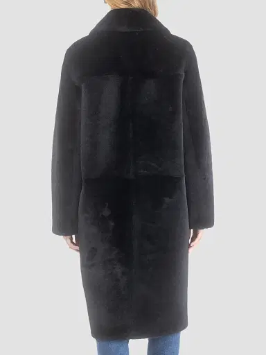 Gorski Women's Merino Shearling Lamb Short Coat - Black - Size Large | Thumbnail 5 Gorski Women's Merino Shearling Lamb Short Coat - Black - Size Large | Thumbnail 5