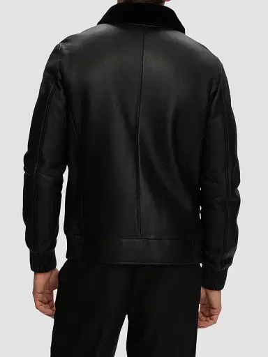 Gorski Men's Merino Shearling Lamb Jacket - Black | Thumbnail 5 Gorski Men's Merino Shearling Lamb Jacket - Black | Thumbnail 5