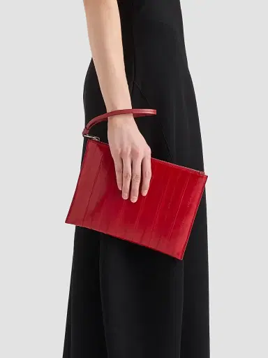 Proenza Schouler Women's Zip Eel Pouch - Red | Thumbnail 2 Proenza Schouler Women's Zip Eel Pouch - Red | Thumbnail 2