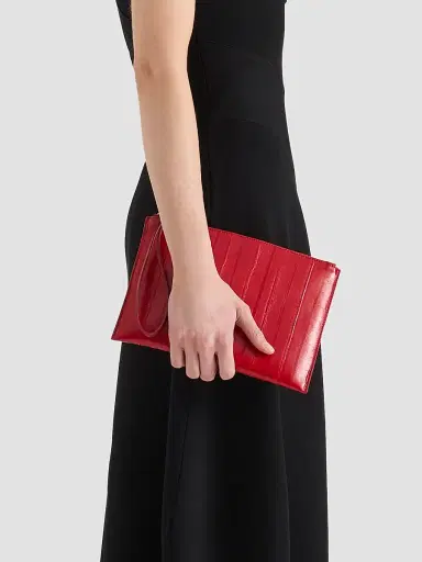 Proenza Schouler Women's Zip Eel Pouch - Red | Thumbnail 3 Proenza Schouler Women's Zip Eel Pouch - Red | Thumbnail 3