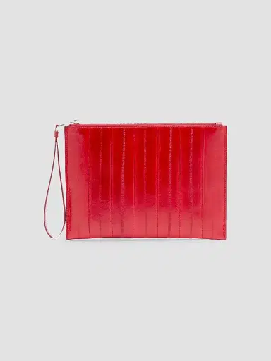 Proenza Schouler Women's Zip Eel Pouch - Red | Thumbnail 4 Proenza Schouler Women's Zip Eel Pouch - Red | Thumbnail 4