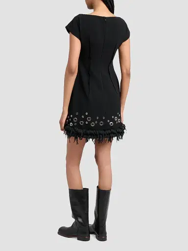 Proenza Schouler Women's Grazziela Grommet Mini Dress - Black | Thumbnail 3 Proenza Schouler Women's Grazziela Grommet Mini Dress - Black | Thumbnail 3