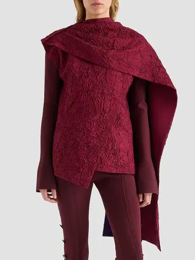 Proenza Schouler Women's Lina Crushed Silk Top - Wine | Thumbnail 4 Proenza Schouler Women's Lina Crushed Silk Top - Wine | Thumbnail 4