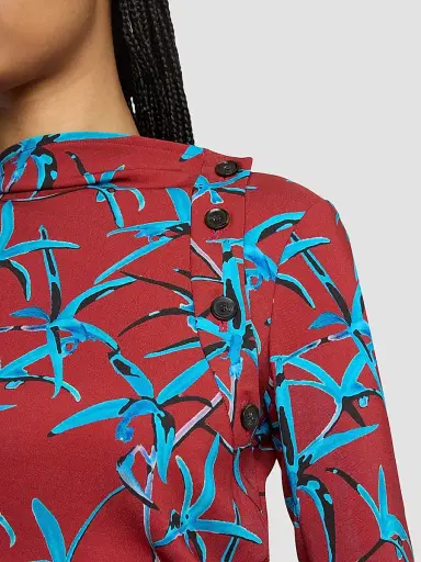 Proenza Schouler Women's Anais Printed Cady Top - Madder Multi | Thumbnail 5 Proenza Schouler Women's Anais Printed Cady Top - Madder Multi | Thumbnail 5
