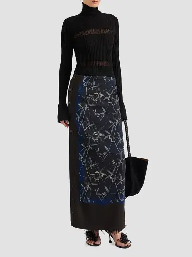 Proenza Schouler Women's Anais Printed Maxi Skirt - Ink Multi | Thumbnail 2 Proenza Schouler Women's Anais Printed Maxi Skirt - Ink Multi | Thumbnail 2
