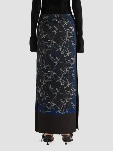 Proenza Schouler Women's Anais Printed Maxi Skirt - Ink Multi | Thumbnail 3 Proenza Schouler Women's Anais Printed Maxi Skirt - Ink Multi | Thumbnail 3
