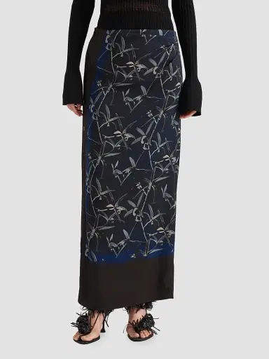 Proenza Schouler Women's Anais Printed Maxi Skirt - Ink Multi | Thumbnail 4 Proenza Schouler Women's Anais Printed Maxi Skirt - Ink Multi | Thumbnail 4