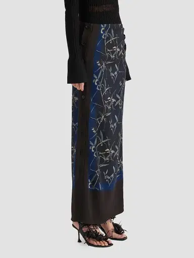 Proenza Schouler Women's Anais Printed Maxi Skirt - Ink Multi | Thumbnail 6 Proenza Schouler Women's Anais Printed Maxi Skirt - Ink Multi | Thumbnail 6