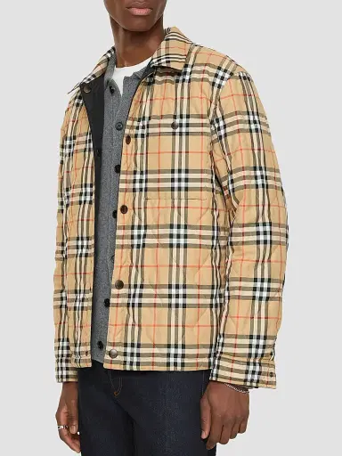 Burberry Men's Brighton Reversible Quilted Nylon Jacket - Black | Thumbnail 3 Burberry Men's Brighton Reversible Quilted Nylon Jacket - Black | Thumbnail 3
