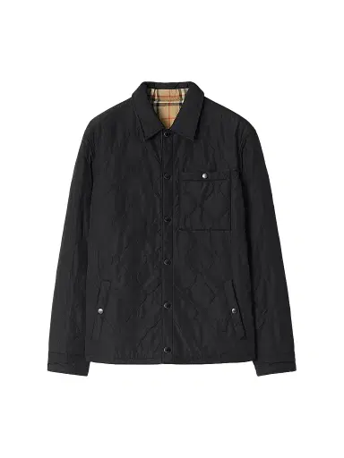 Burberry Men's Brighton Reversible Quilted Nylon Jacket - Black | Thumbnail 1 Burberry Men's Brighton Reversible Quilted Nylon Jacket - Black | Thumbnail 1