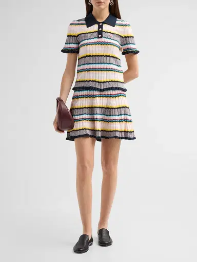 Casablanca Women's Chevron Mini Skirt | Thumbnail 2 Casablanca Women's Chevron Mini Skirt | Thumbnail 2