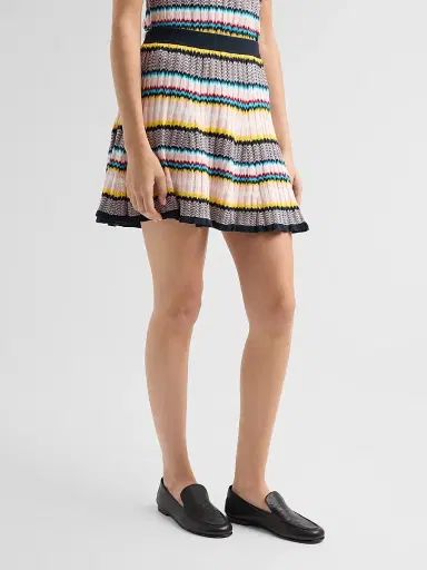 Casablanca Women's Chevron Mini Skirt | Thumbnail 4 Casablanca Women's Chevron Mini Skirt | Thumbnail 4