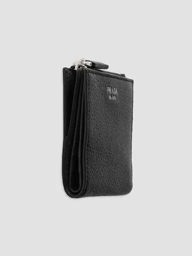 Prada Men's Leather Wallet - Black | Thumbnail 4 Prada Men's Leather Wallet - Black | Thumbnail 4