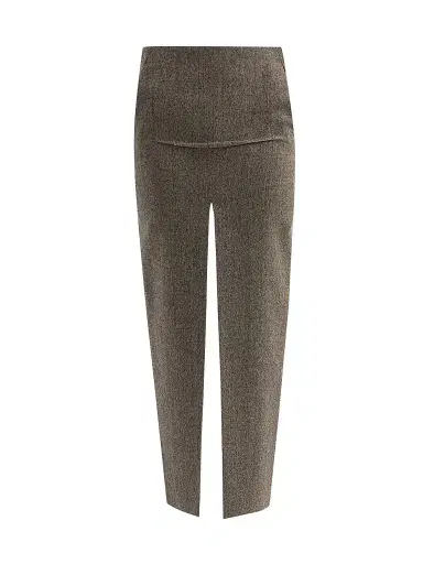 Rick Owens Women's Sliced Wool Maxi Skirt - Black Melange | Thumbnail 1 Rick Owens Women's Sliced Wool Maxi Skirt - Black Melange | Thumbnail 1