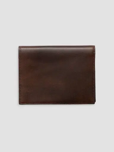 Prada Men's Antiqued Leather Wallet - Brown | Thumbnail 3 Prada Men's Antiqued Leather Wallet - Brown | Thumbnail 3