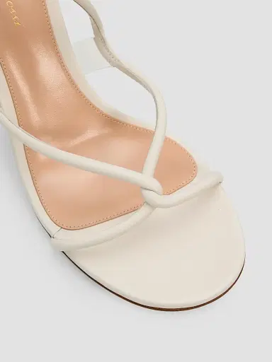 Gianvito Rossi Women's Jungle Mamba 85MM Leather & Rhinestone Sandals - Off White | Thumbnail 5 Gianvito Rossi Women's Jungle Mamba 85MM Leather & Rhinestone Sandals - Off White | Thumbnail 5