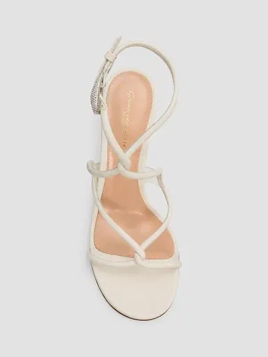 Gianvito Rossi Women's Jungle Mamba 85MM Leather & Rhinestone Sandals - Off White | Thumbnail 6 Gianvito Rossi Women's Jungle Mamba 85MM Leather & Rhinestone Sandals - Off White | Thumbnail 6