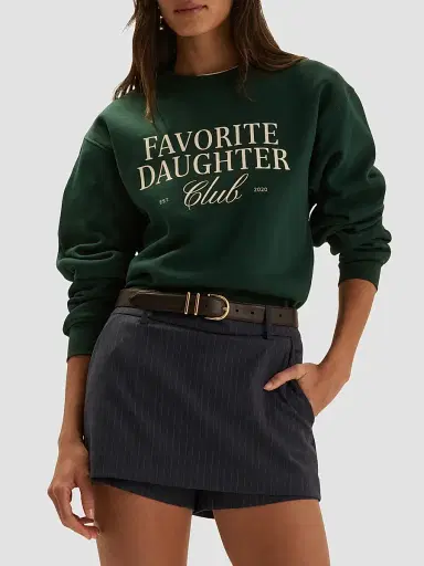 Favorite Daughter Women's The Club Sweatshirt - Forest Sugar | Thumbnail 4 Favorite Daughter Women's The Club Sweatshirt - Forest Sugar | Thumbnail 4