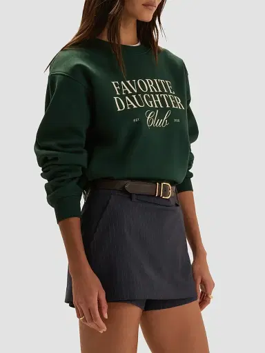 Favorite Daughter Women's The Club Sweatshirt - Forest Sugar | Thumbnail 5 Favorite Daughter Women's The Club Sweatshirt - Forest Sugar | Thumbnail 5