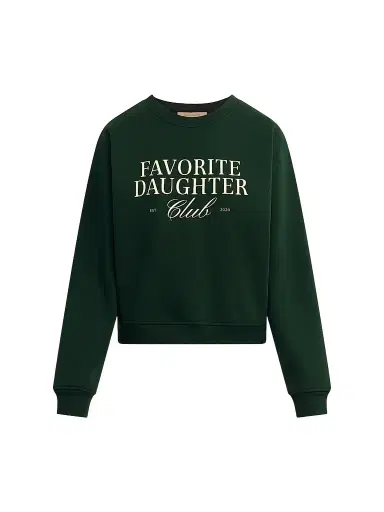 Favorite Daughter Women's The Club Sweatshirt - Forest Sugar | Thumbnail 1 Favorite Daughter Women's The Club Sweatshirt - Forest Sugar | Thumbnail 1