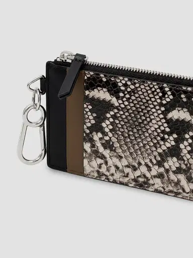 Veronica Beard Women's Snakeskin-Embossed Leather Card Holder - Bark | Thumbnail 4 Veronica Beard Women's Snakeskin-Embossed Leather Card Holder - Bark | Thumbnail 4