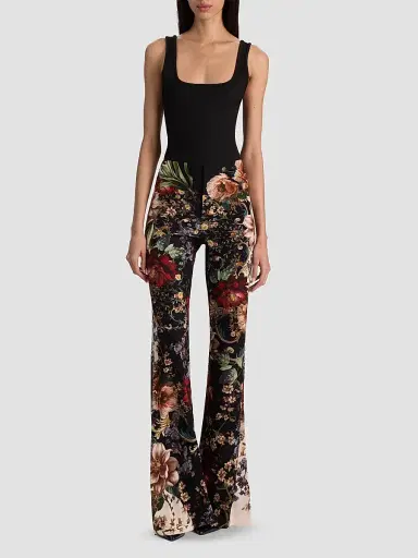 Alice + Olivia Women's Andrew Floral Bootcut Slim Pants - Floral Radiance | Thumbnail 2 Alice + Olivia Women's Andrew Floral Bootcut Slim Pants - Floral Radiance | Thumbnail 2