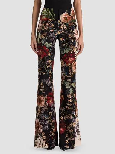 Alice + Olivia Women's Andrew Floral Bootcut Slim Pants - Floral Radiance | Thumbnail 4 Alice + Olivia Women's Andrew Floral Bootcut Slim Pants - Floral Radiance | Thumbnail 4