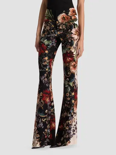 Alice + Olivia Women's Andrew Floral Bootcut Slim Pants - Floral Radiance | Thumbnail 6 Alice + Olivia Women's Andrew Floral Bootcut Slim Pants - Floral Radiance | Thumbnail 6
