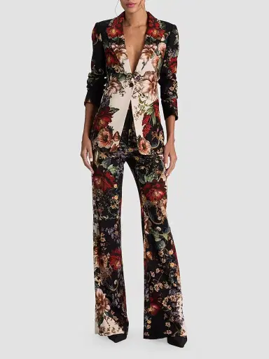 Alice + Olivia Women's Breann Floral Fitted Blazer - Floral Radiance | Thumbnail 2 Alice + Olivia Women's Breann Floral Fitted Blazer - Floral Radiance | Thumbnail 2
