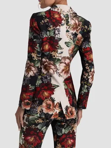Alice + Olivia Women's Breann Floral Fitted Blazer - Floral Radiance | Thumbnail 3 Alice + Olivia Women's Breann Floral Fitted Blazer - Floral Radiance | Thumbnail 3