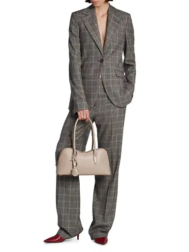 Stella McCartney Women's Slim Checked Blazer - Grey Melange | Thumbnail 2 Stella McCartney Women's Slim Checked Blazer - Grey Melange | Thumbnail 2