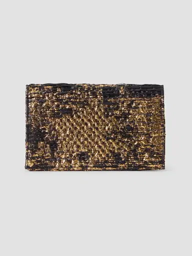 Akris punto Women's Anouk Metallic Jacquard Envelope Clutch - Bronce Gold | Thumbnail 3 Akris punto Women's Anouk Metallic Jacquard Envelope Clutch - Bronce Gold | Thumbnail 3