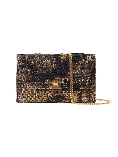 Akris punto Women's Anouk Metallic Jacquard Envelope Clutch - Bronce Gold | Thumbnail 1 Akris punto Women's Anouk Metallic Jacquard Envelope Clutch - Bronce Gold | Thumbnail 1