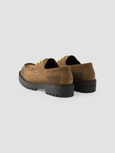 Prada Men's Waxed Suede Lace-Up Shoes - Brown | Thumbnail 3 Prada Men's Waxed Suede Lace-Up Shoes - Brown | Thumbnail 3