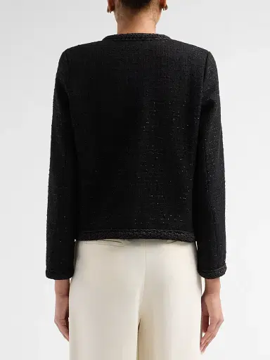 Fabiana Filippi Women's Sequined Virgin Wool-Blend Blazer - Nero | Thumbnail 3 Fabiana Filippi Women's Sequined Virgin Wool-Blend Blazer - Nero | Thumbnail 3