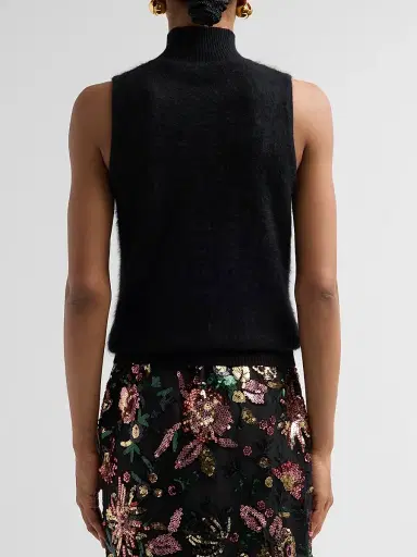 Ramy Brook Women's Dora Cashmere Sleeveless Sweater - Black | Thumbnail 3 Ramy Brook Women's Dora Cashmere Sleeveless Sweater - Black | Thumbnail 3