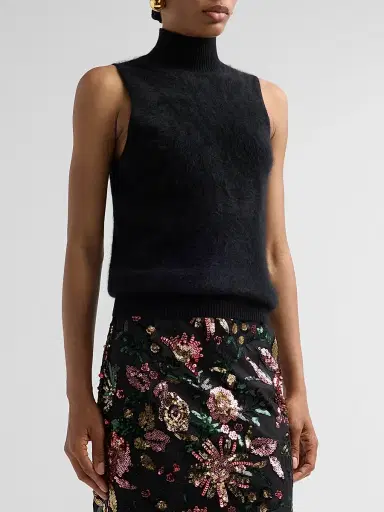 Ramy Brook Women's Dora Cashmere Sleeveless Sweater - Black | Thumbnail 4 Ramy Brook Women's Dora Cashmere Sleeveless Sweater - Black | Thumbnail 4