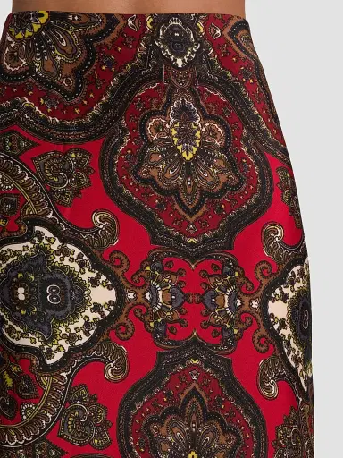 Alice + Olivia Women's Maeve Paisley Asymmetric Slip Midi Skirt - Bon Voyage Hibiscus Multi | Thumbnail 5 Alice + Olivia Women's Maeve Paisley Asymmetric Slip Midi Skirt - Bon Voyage Hibiscus Multi | Thumbnail 5