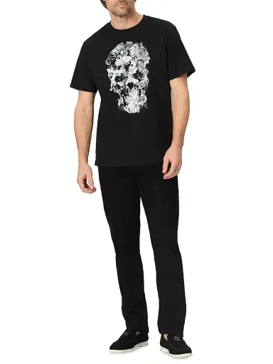 Robert Graham Men's Hallow Bones Graphic Cotton T-Shirt - Black | Thumbnail 4 Robert Graham Men's Hallow Bones Graphic Cotton T-Shirt - Black | Thumbnail 4