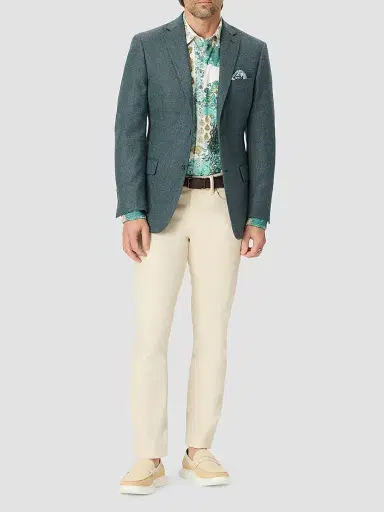 Robert Graham Men's Galadean Textured Wool-Blend Sport Coat - Teal - Size 50 | Thumbnail 2 Robert Graham Men's Galadean Textured Wool-Blend Sport Coat - Teal - Size 50 | Thumbnail 2
