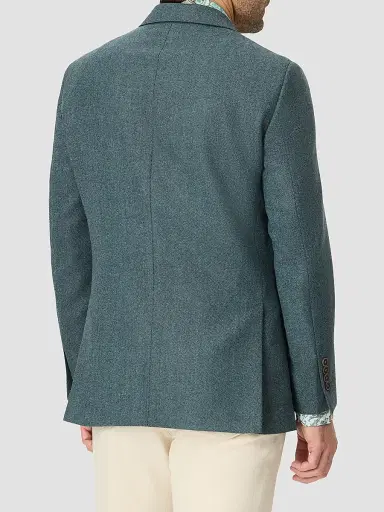 Robert Graham Men's Galadean Textured Wool-Blend Sport Coat - Teal - Size 50 | Thumbnail 3 Robert Graham Men's Galadean Textured Wool-Blend Sport Coat - Teal - Size 50 | Thumbnail 3